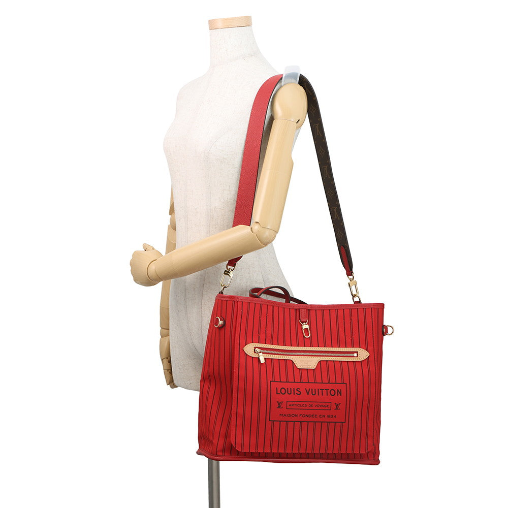 LOUIS VUITTON Neverfull・Inside Out Sari RedM12708 Monogram Size MM