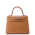 HERMES Kelly Sellier Gold Veau Madame Size 25