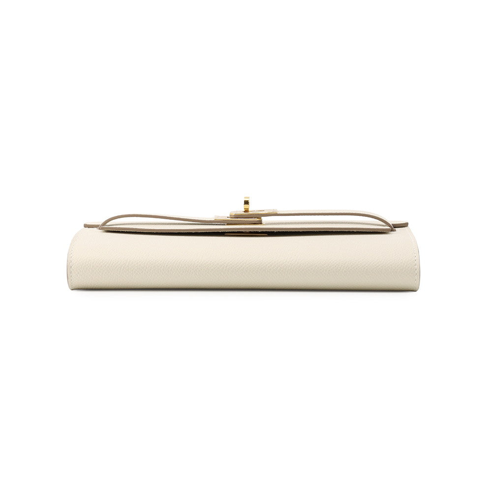 HERMES Kelly wallet long to go Craie Epsom