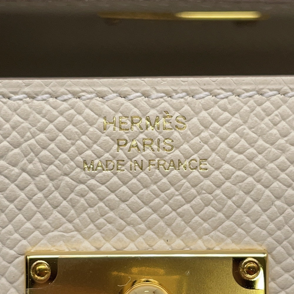 HERMES Kelly wallet long to go Craie Epsom