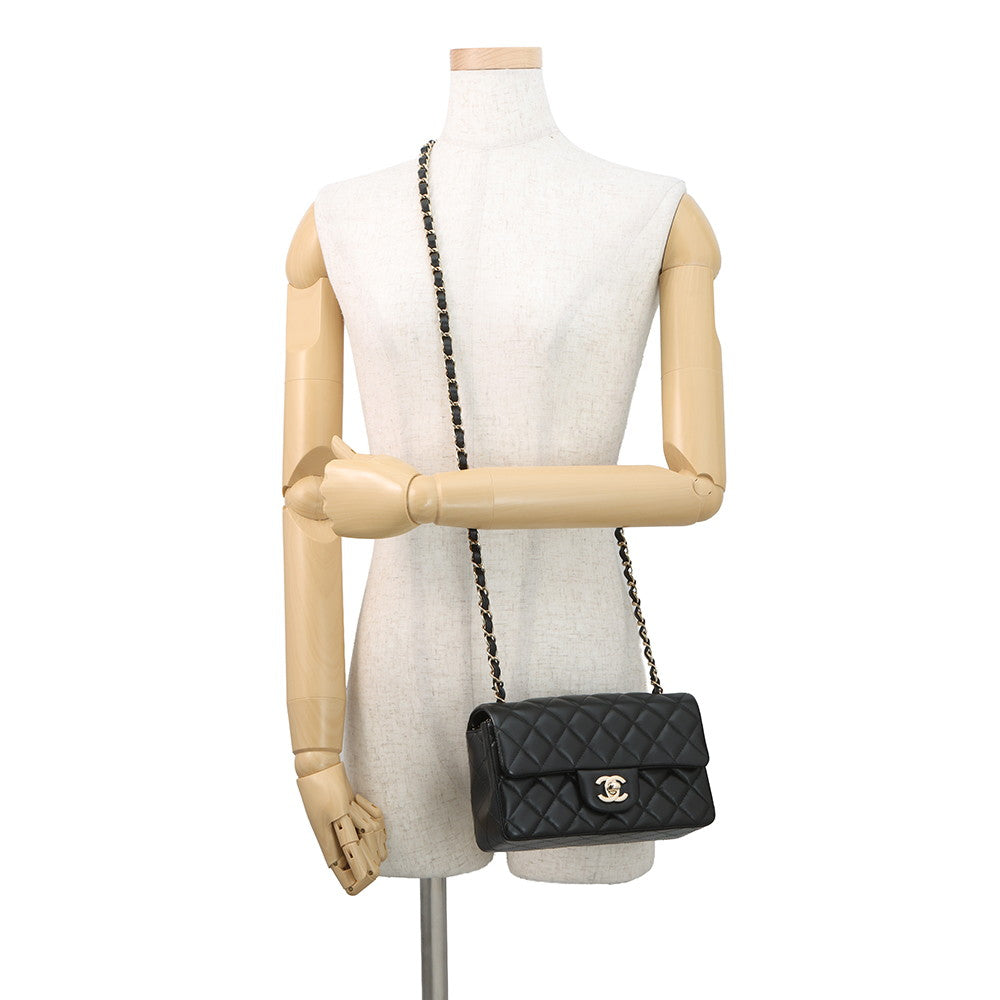 CHANEL Mini Matelasse ChainShoulder Bag BlackA69900 Y04059 94305 Lambskin Size 20