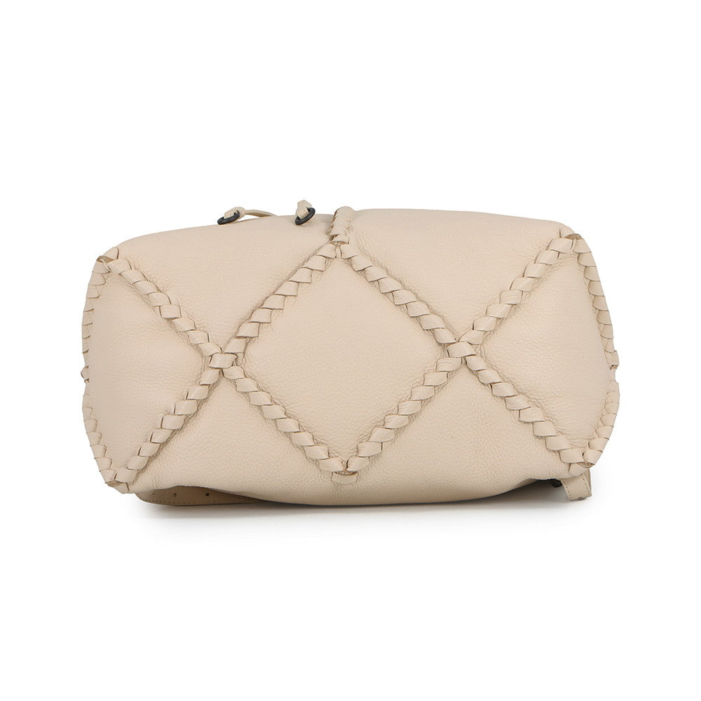 Bottega Veneta Cervo Backpack Ivory Leather