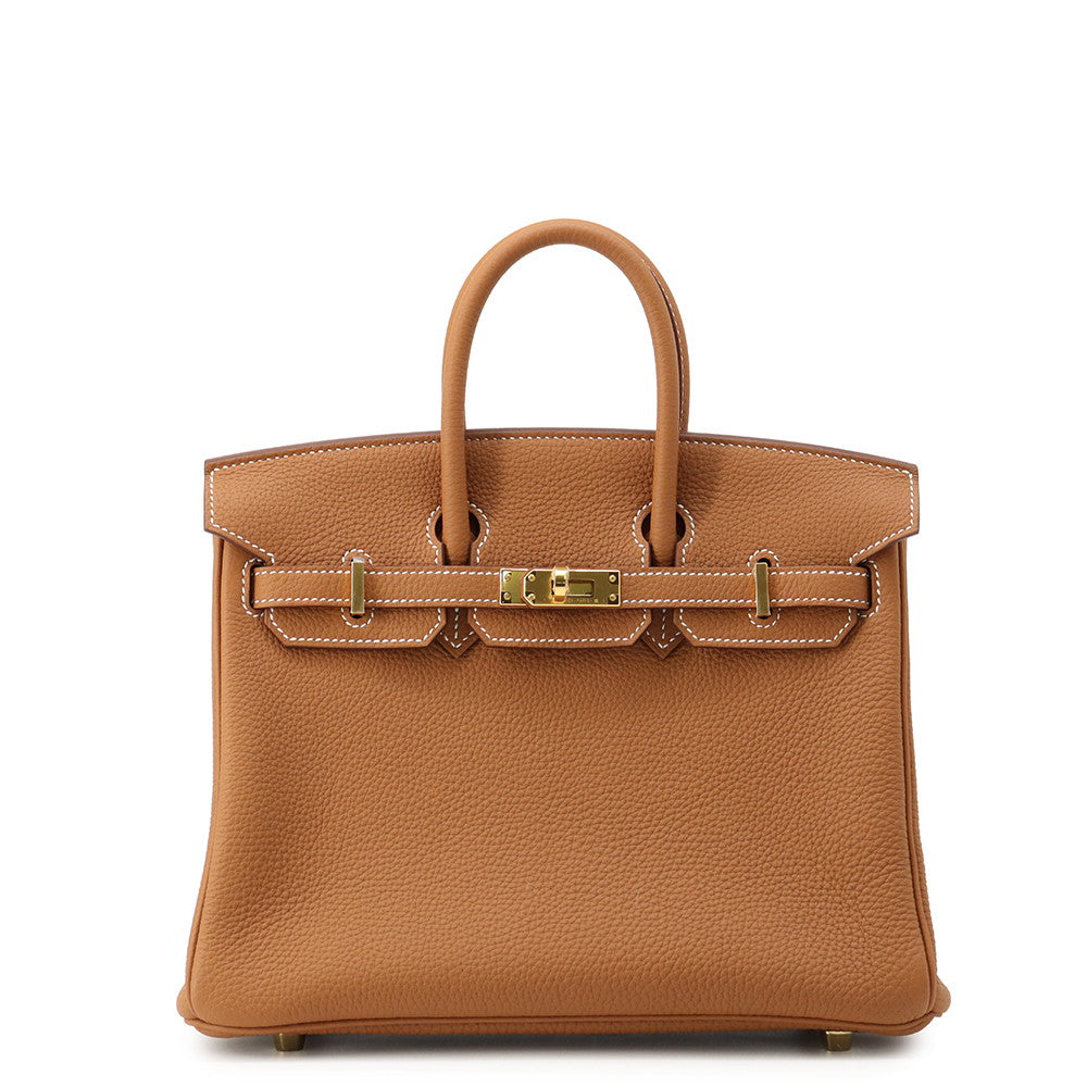 HERMES Birkin Gold Togo Leather Size 25