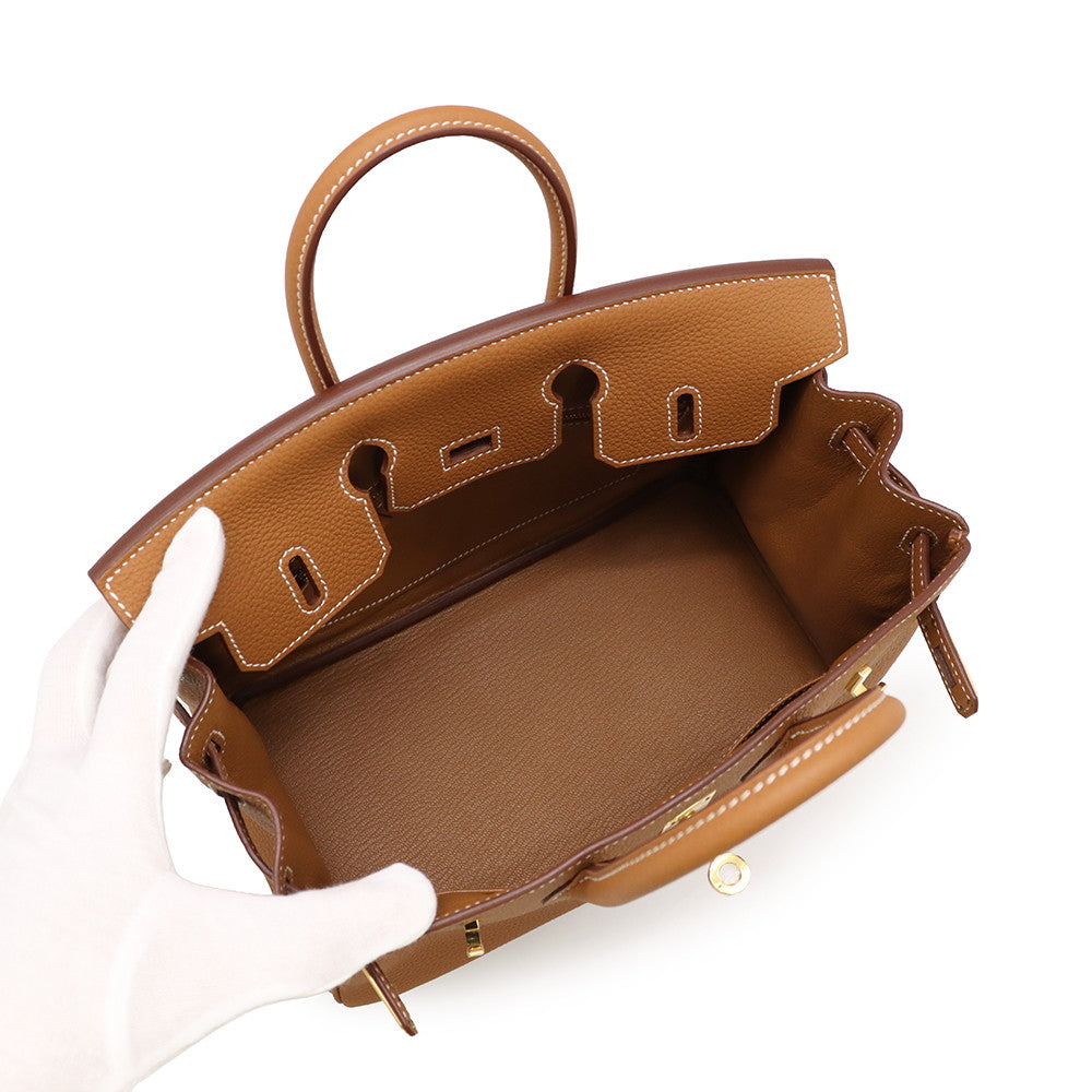 HERMES Birkin Gold Togo Leather Size 25