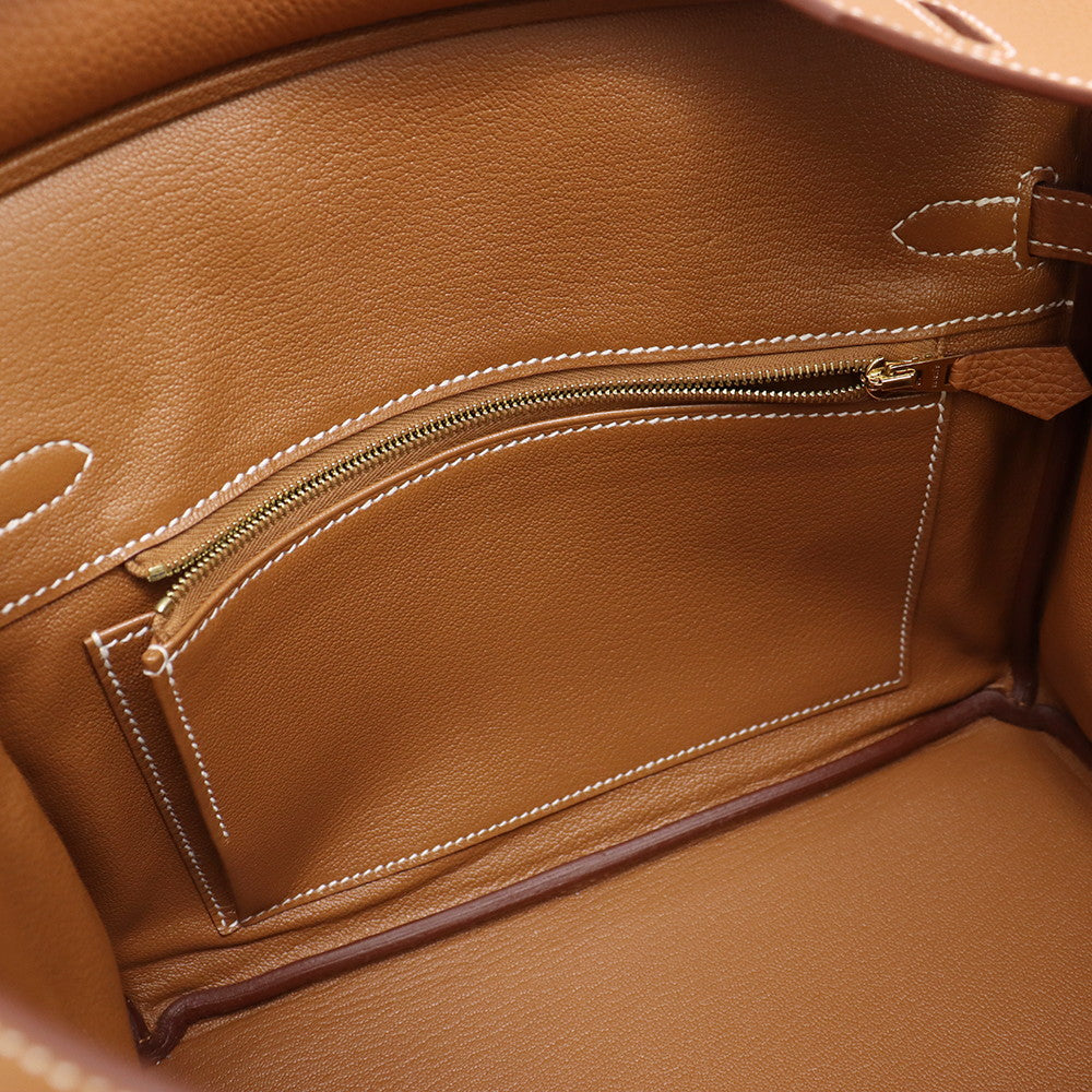 HERMES Birkin Gold Togo Leather Size 25