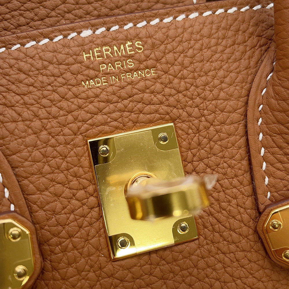 HERMES Birkin Gold Togo Leather Size 25