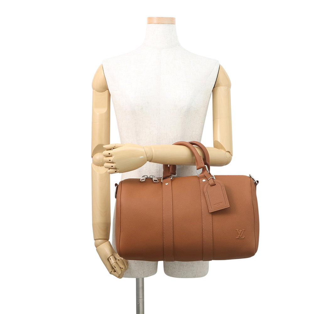 LOUIS VUITTON Keepall Bandouliere 35 TanM25980 Calf Leather LV Aerogram Size 35