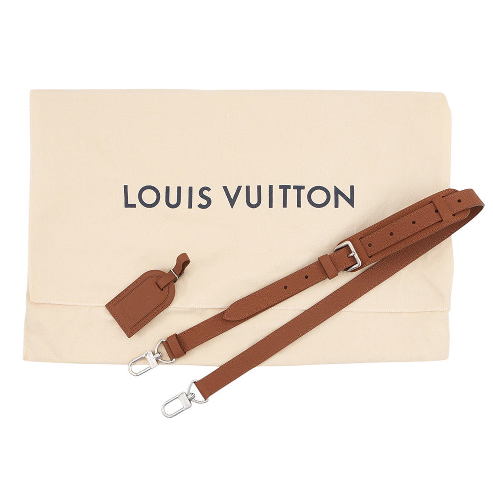 LOUIS VUITTON Keepall Bandouliere 35 TanM25980 Calf Leather LV Aerogram Size 35