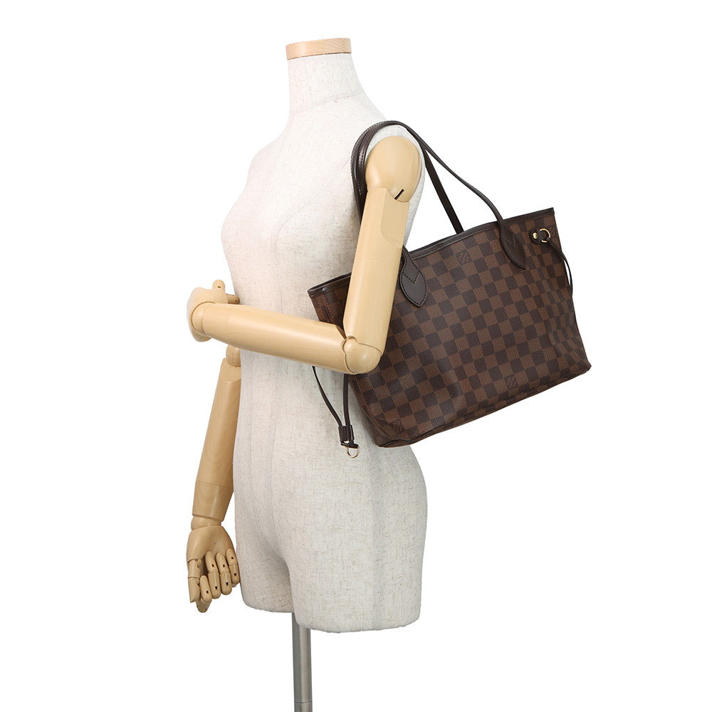 LOUIS VUITTON Neverfull RedN51109 Damier Ebene Canvas Size PM