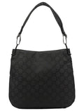 001 3166 Black GG Nylon Shoulder Bag
