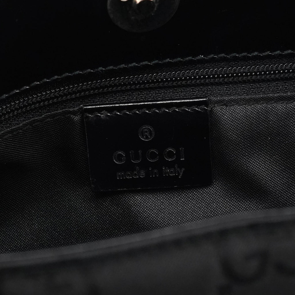 001 3166 Black GG Nylon Shoulder Bag