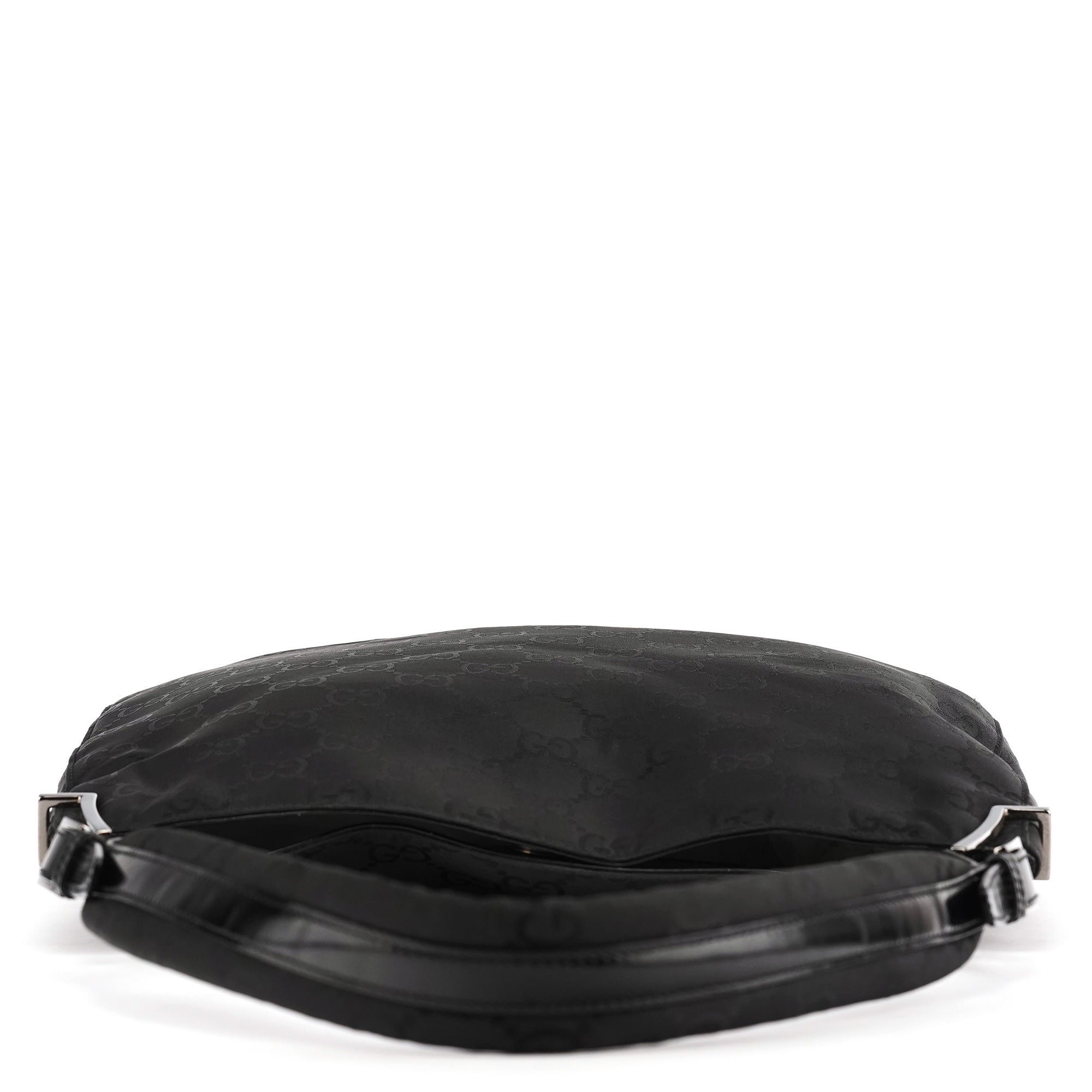001 3166 Black GG Nylon Shoulder Bag
