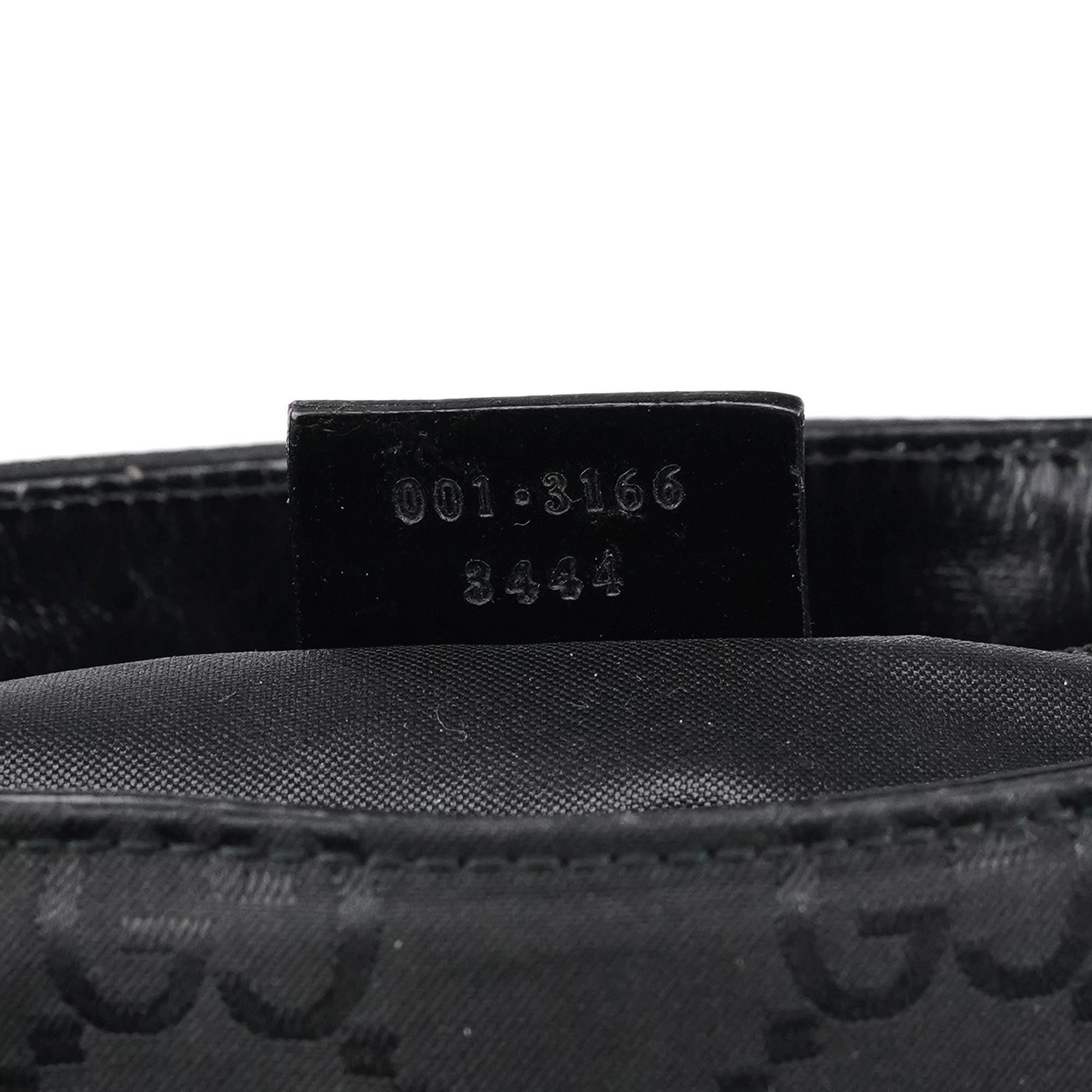 001 3166 Black GG Nylon Shoulder Bag
