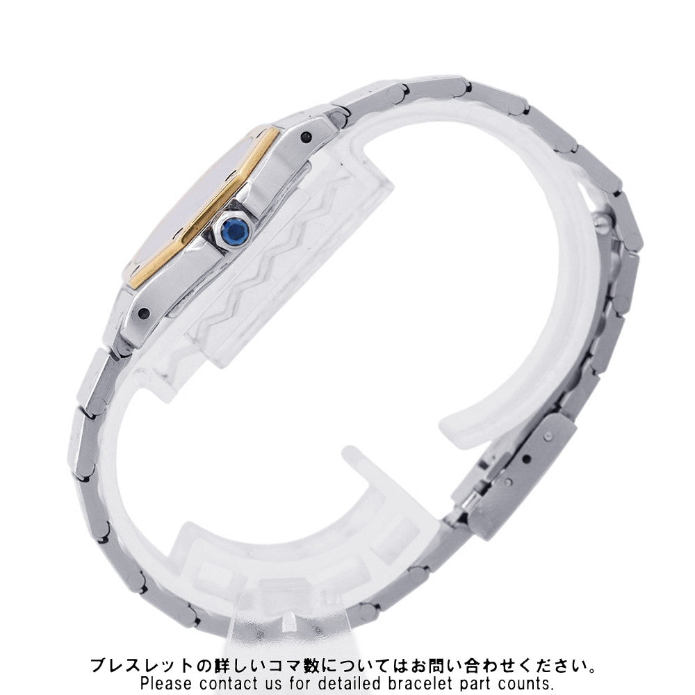 CARTIER Santos Octagon SM W25mm Stainless Steel K18YG Ivory DialW2001683