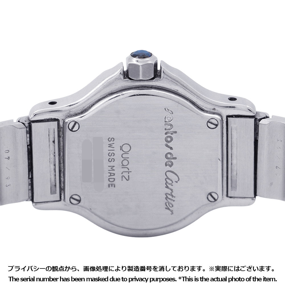CARTIER Santos Octagon SM W25mm Stainless Steel K18YG Ivory DialW2001683