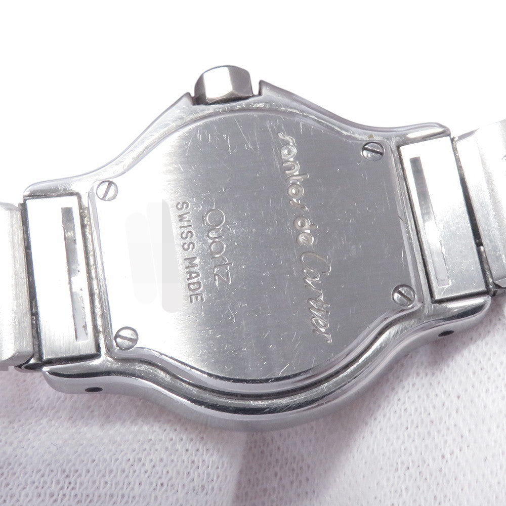 CARTIER Santos Octagon SM W25mm Stainless Steel K18YG Ivory DialW2001683