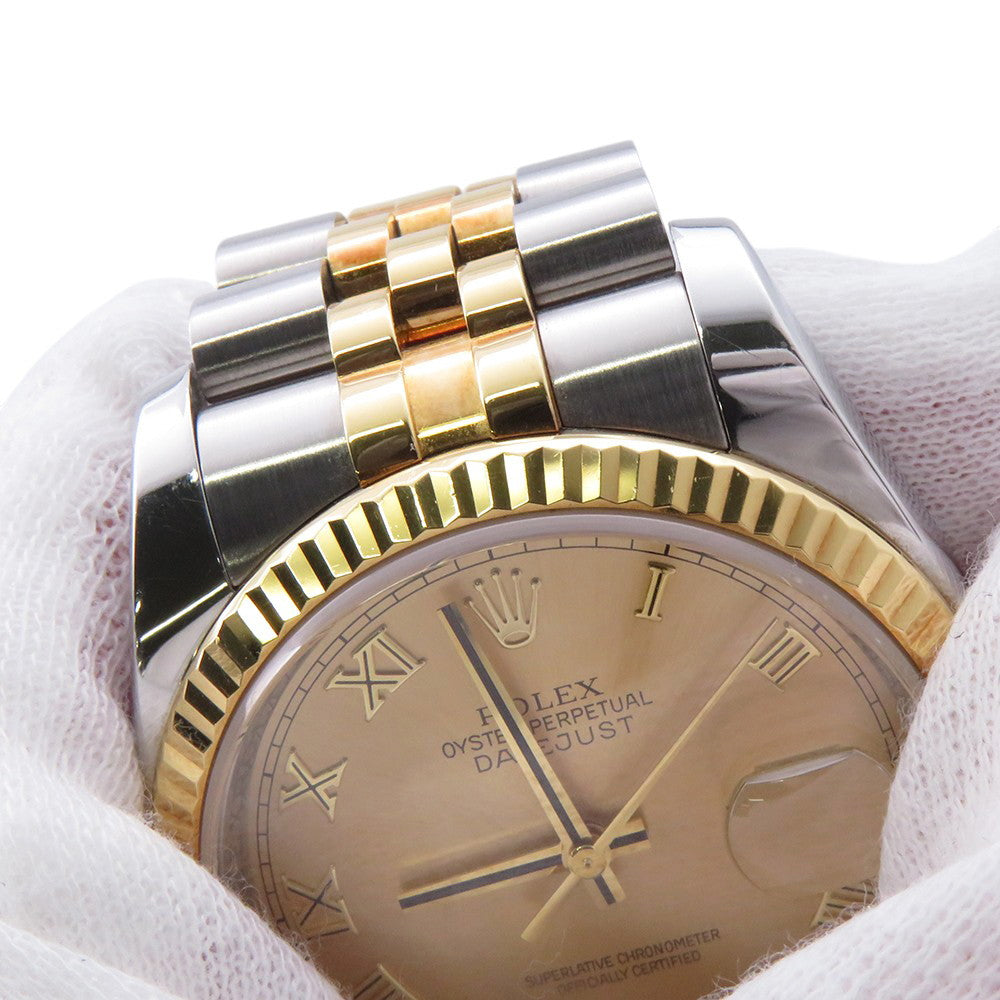 ROLEX Datejust W36mm Stainless Steel K18YG Champagne Dial116233