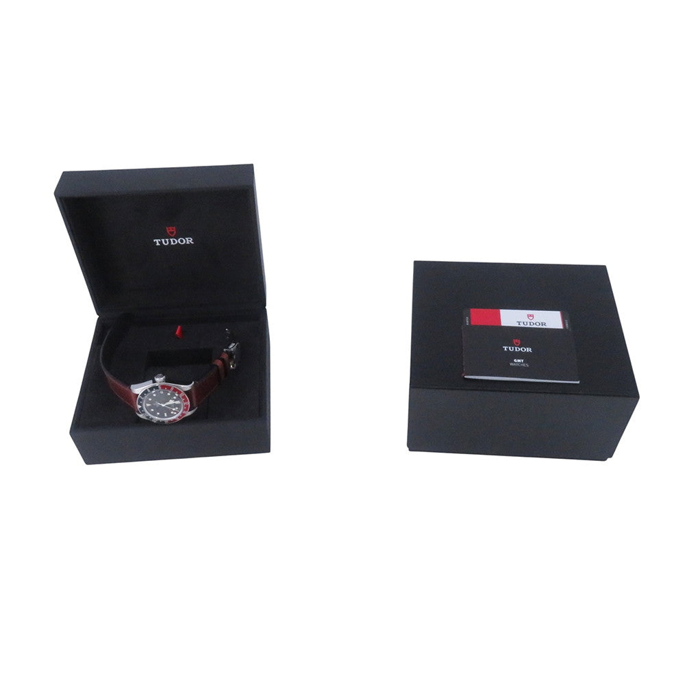 TUDOR Black Bay GMT W41mm Stainless Steel Leather Black Dial79830RB