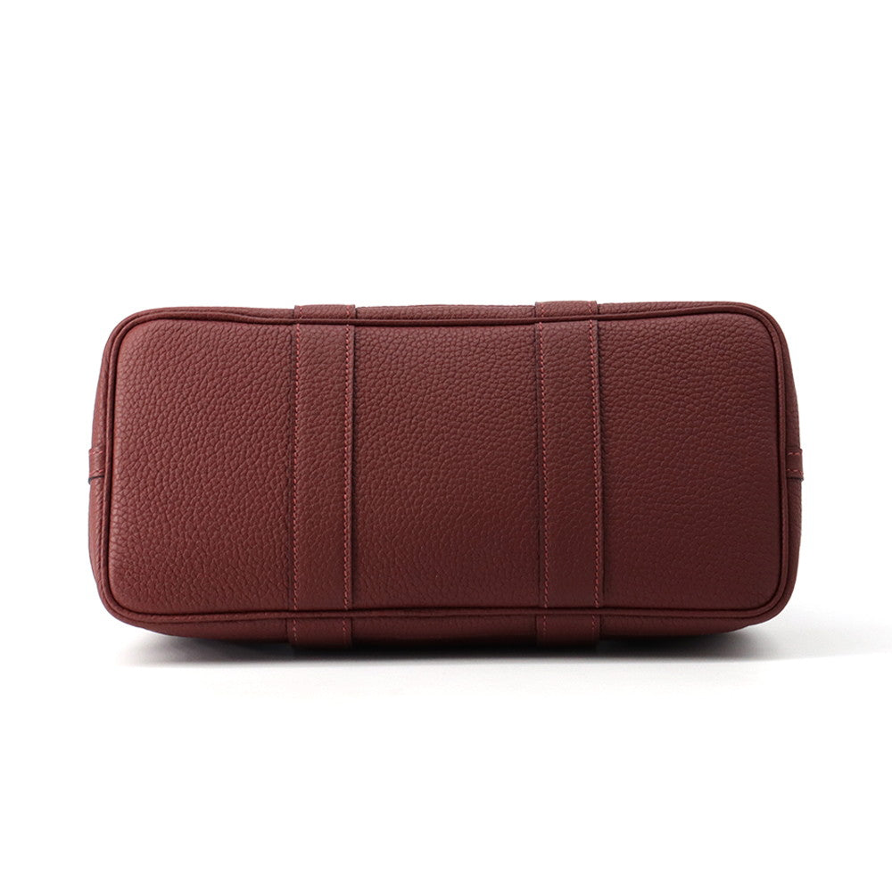 HERMES Garden Party Rouge H Negonda Leather Size TPM