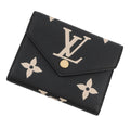 LOUIS VUITTON Portefeuille Victorine Noir/BeigeM80968 Monogram Empreinte Leather