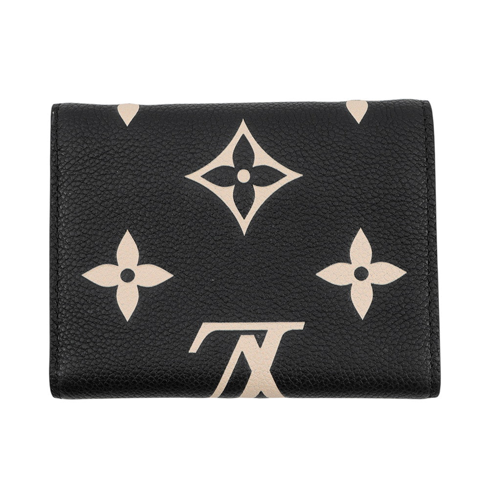 LOUIS VUITTON Portefeuille Victorine Noir/BeigeM80968 Monogram Empreinte Leather