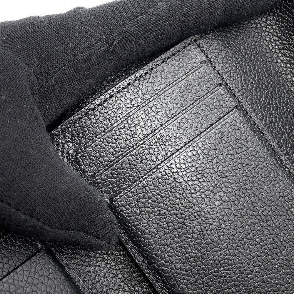 LOUIS VUITTON Portefeuille Victorine Noir/BeigeM80968 Monogram Empreinte Leather