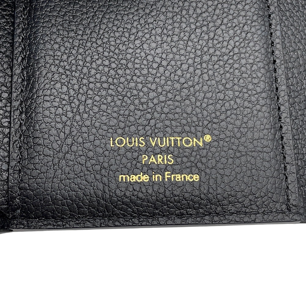 LOUIS VUITTON Portefeuille Victorine Noir/BeigeM80968 Monogram Empreinte Leather
