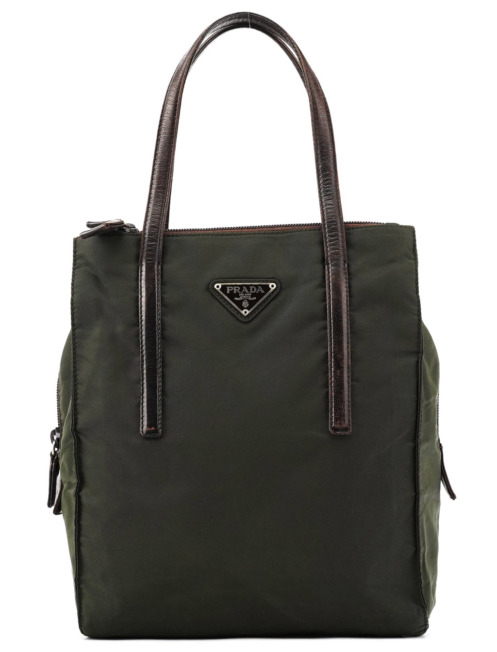 1995 Green Tessuto Nappa Nylon Tote Bag