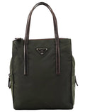 1995 Green Tessuto Nappa Nylon Tote Bag
