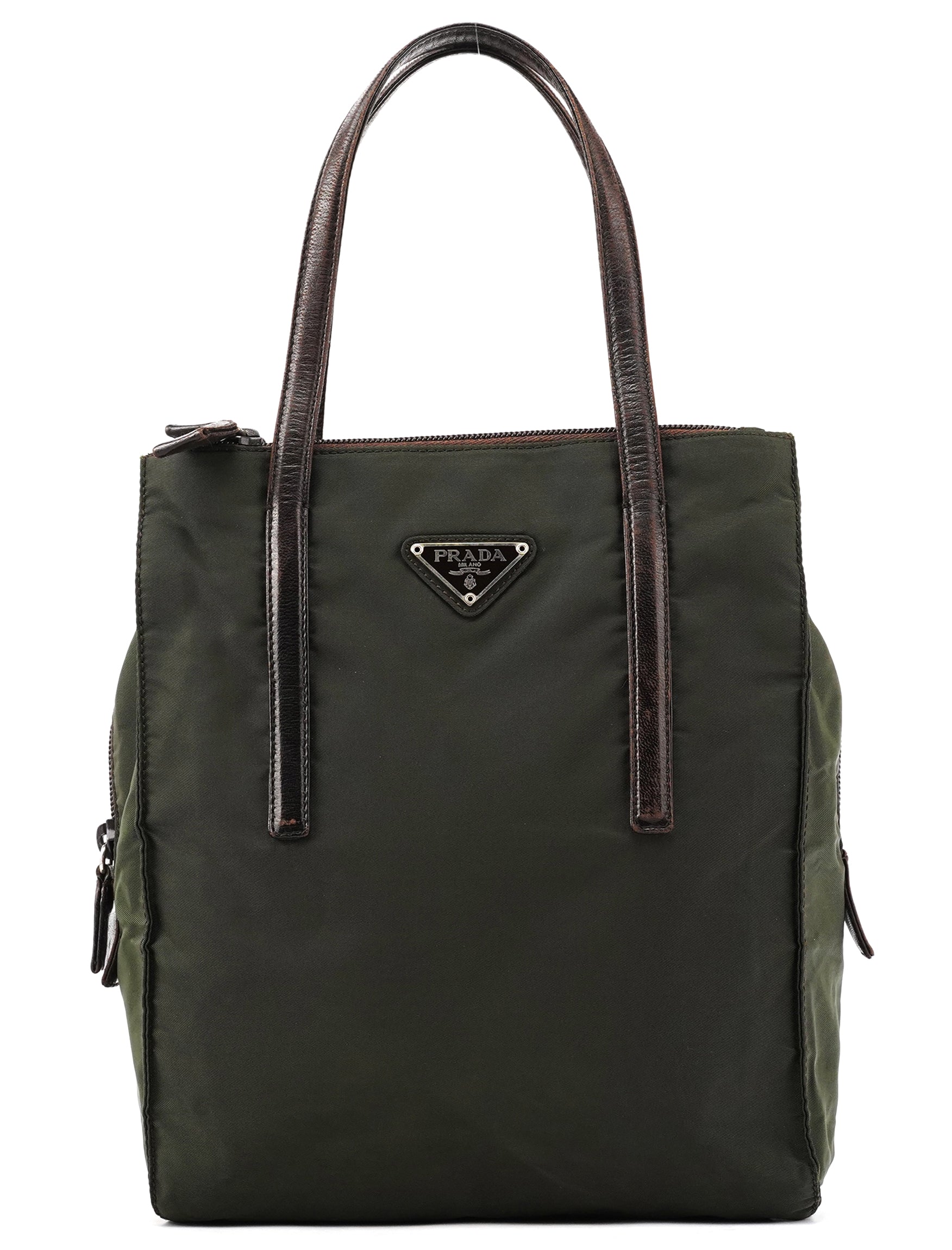 1995 Green Tessuto Nappa Nylon Tote Bag
