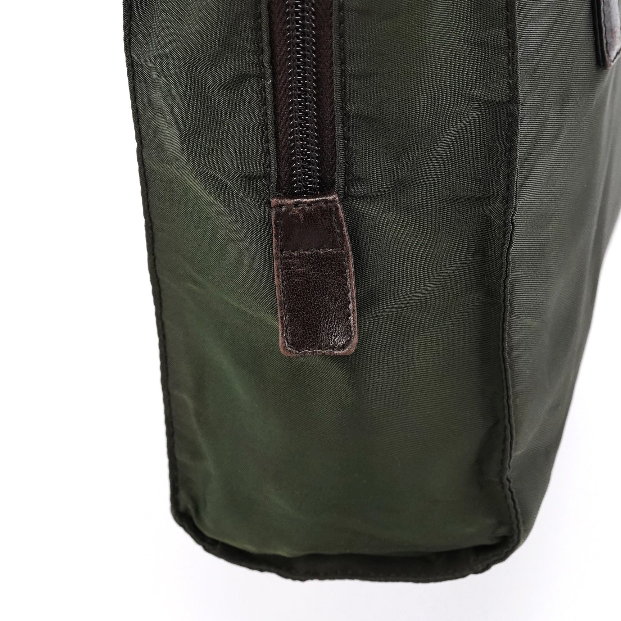 1995 Green Tessuto Nappa Nylon Tote Bag