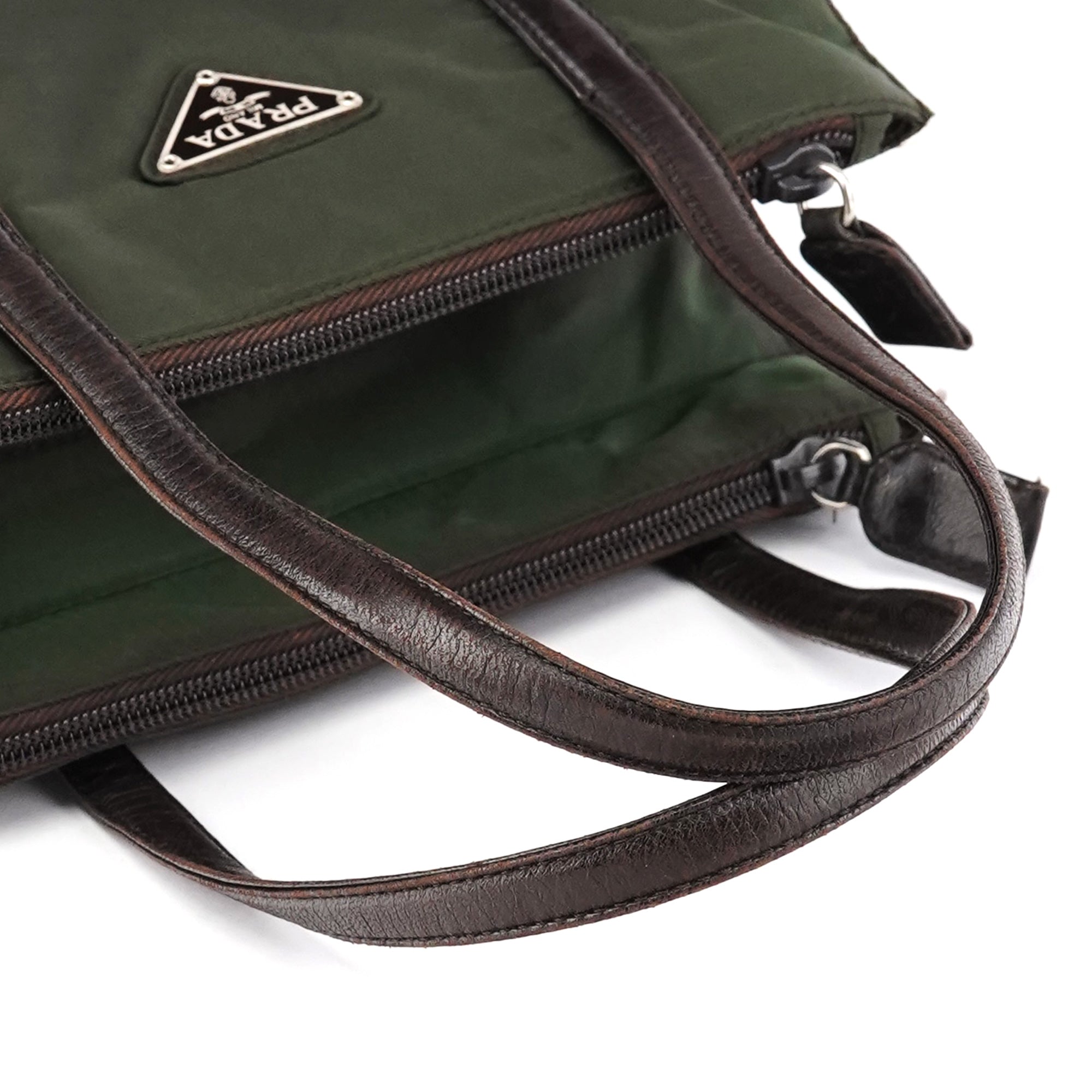 1995 Green Tessuto Nappa Nylon Tote Bag
