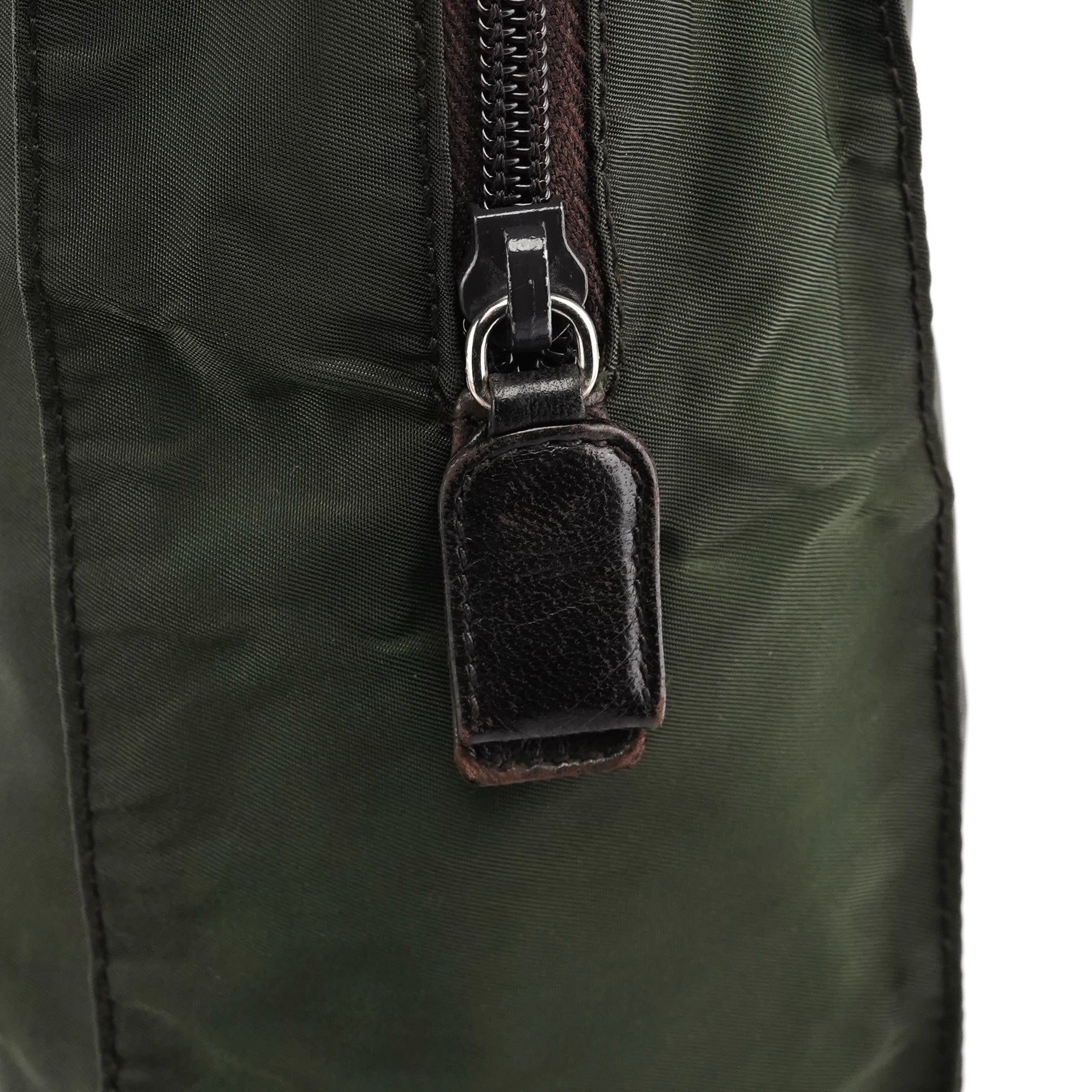 1995 Green Tessuto Nappa Nylon Tote Bag