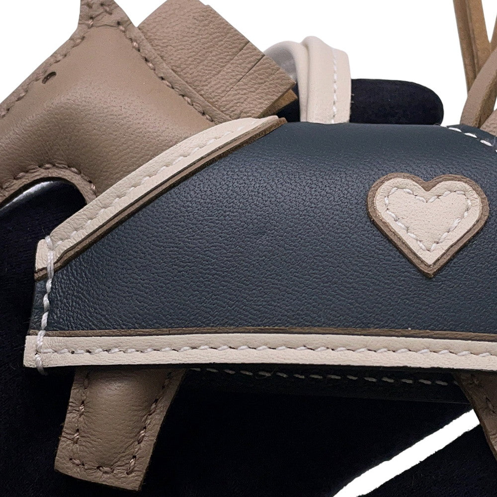 HERMES Rodeo Loveo Cool Beige Marfa/Craie/Vert Mangrove Lambskin