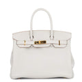 HERMES Birkin Pearl Grey Togo Leather Size 30