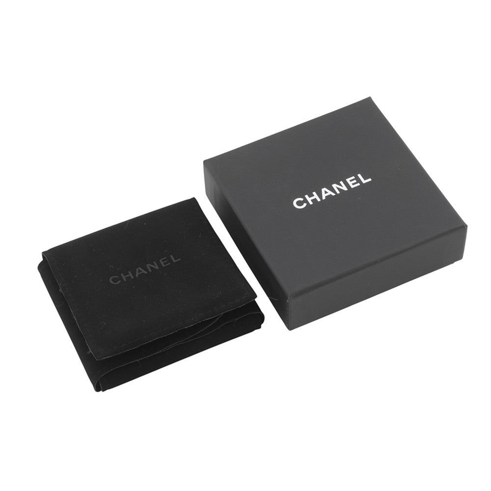 CHANEL CC Logo Brooch Faux Pearl Light Stone Metal