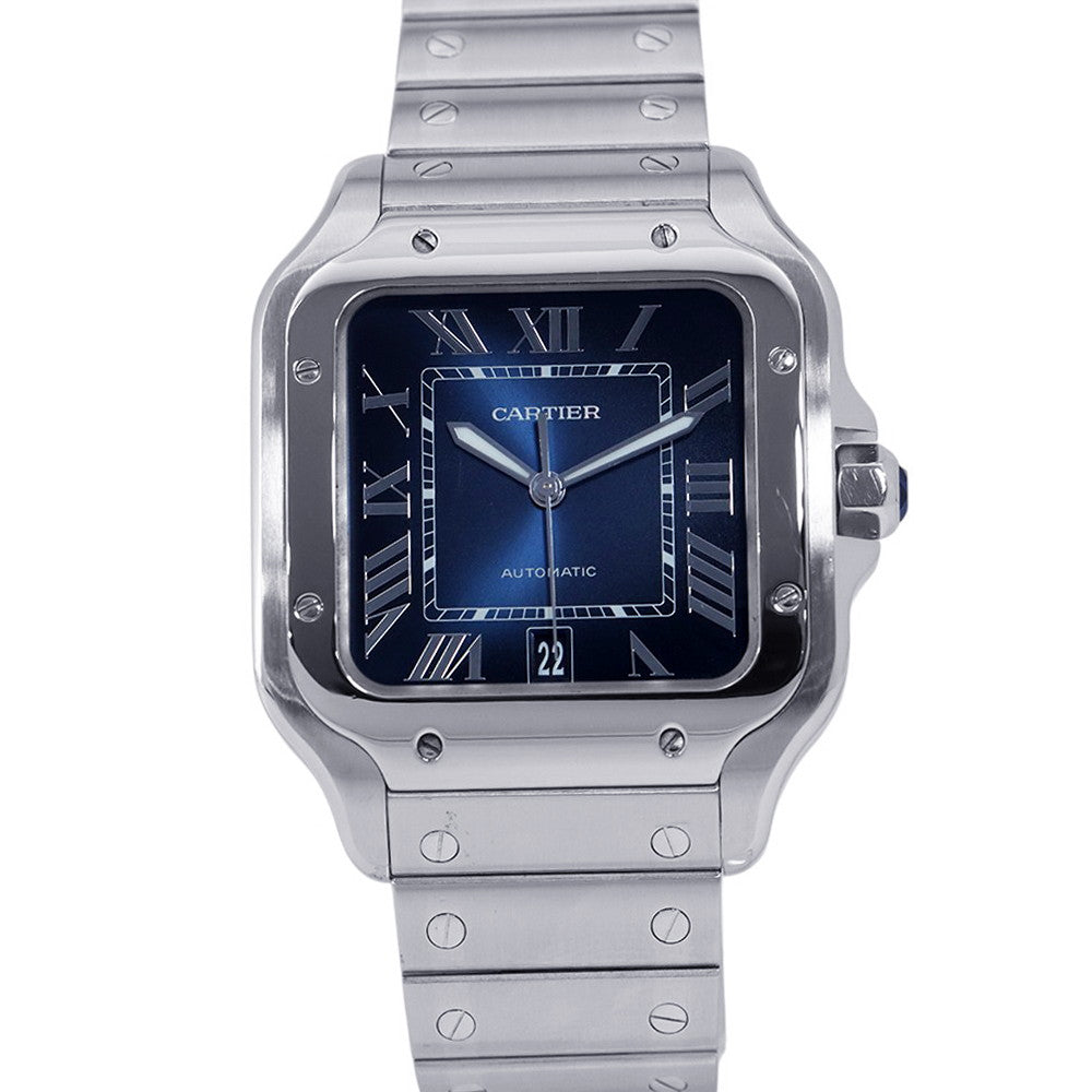 CARTIER Santos de Cartier LM H47.5mm×W39.8mm Stainless Steel Blue DialWSSA0013