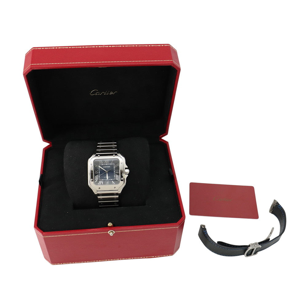 CARTIER Santos de Cartier LM H47.5mm×W39.8mm Stainless Steel Blue DialWSSA0013