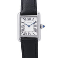 CARTIER Must tank SM H29.5mm×W22mm Stainless Steel Leather Silver DialWSTA0042