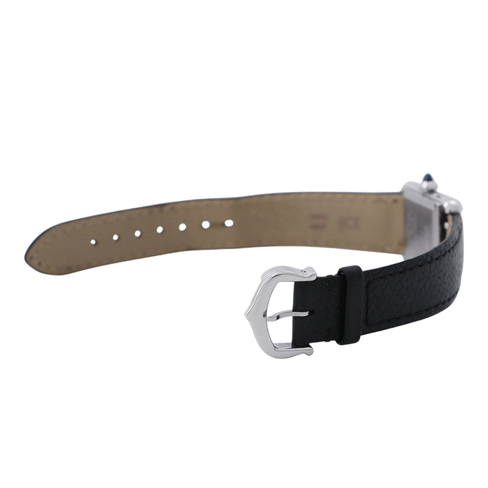 CARTIER Must tank SM H29.5mm×W22mm Stainless Steel Leather Silver DialWSTA0042