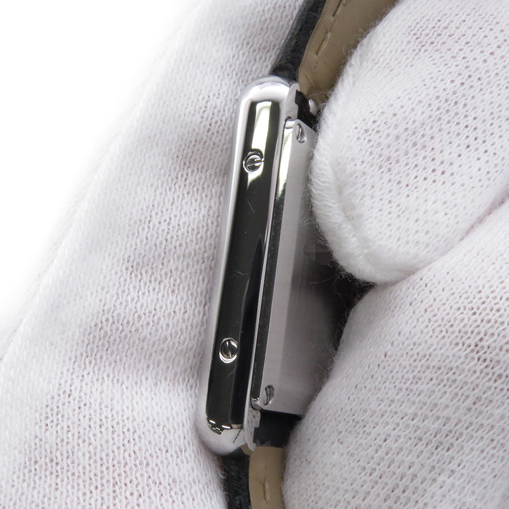 CARTIER Must tank SM H29.5mm×W22mm Stainless Steel Leather Silver DialWSTA0042