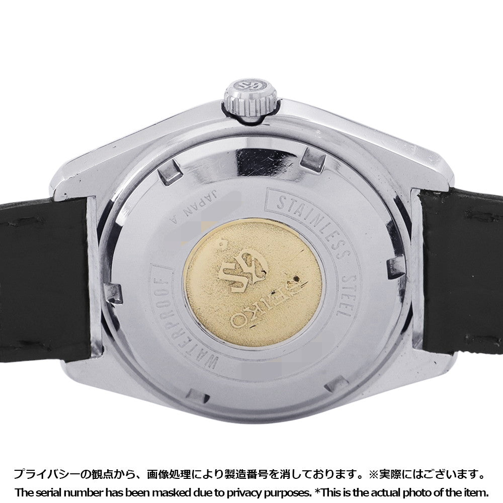 SEIKO Grand Seiko Hi-Beat 36000 W37mm Stainless Steel Leather Silver Dial6145-8000