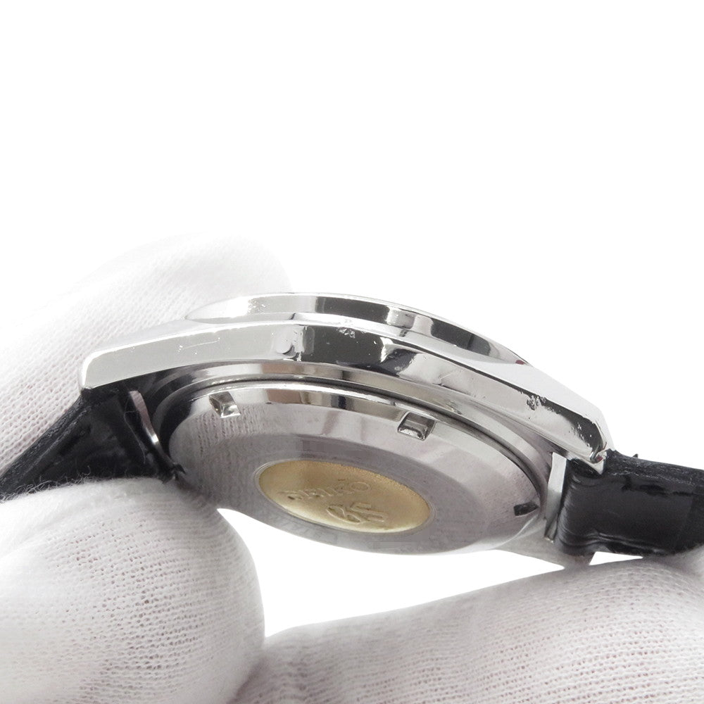 SEIKO Grand Seiko Hi-Beat 36000 W37mm Stainless Steel Leather Silver Dial6145-8000