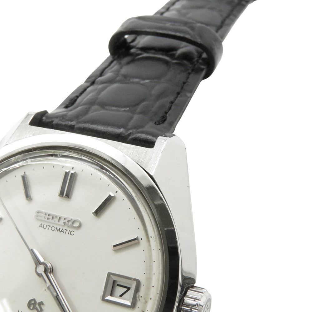 SEIKO Grand Seiko Hi-Beat 36000 W37mm Stainless Steel Leather Silver Dial6145-8000