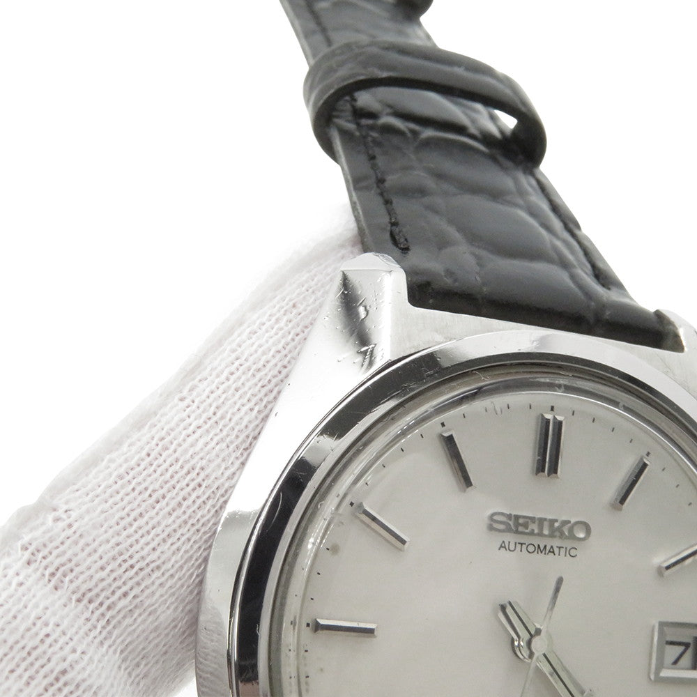 SEIKO Grand Seiko Hi-Beat 36000 W37mm Stainless Steel Leather Silver Dial6145-8000