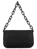 1996 Black Tessuto Swing Nylon Chain Shoulder Bag