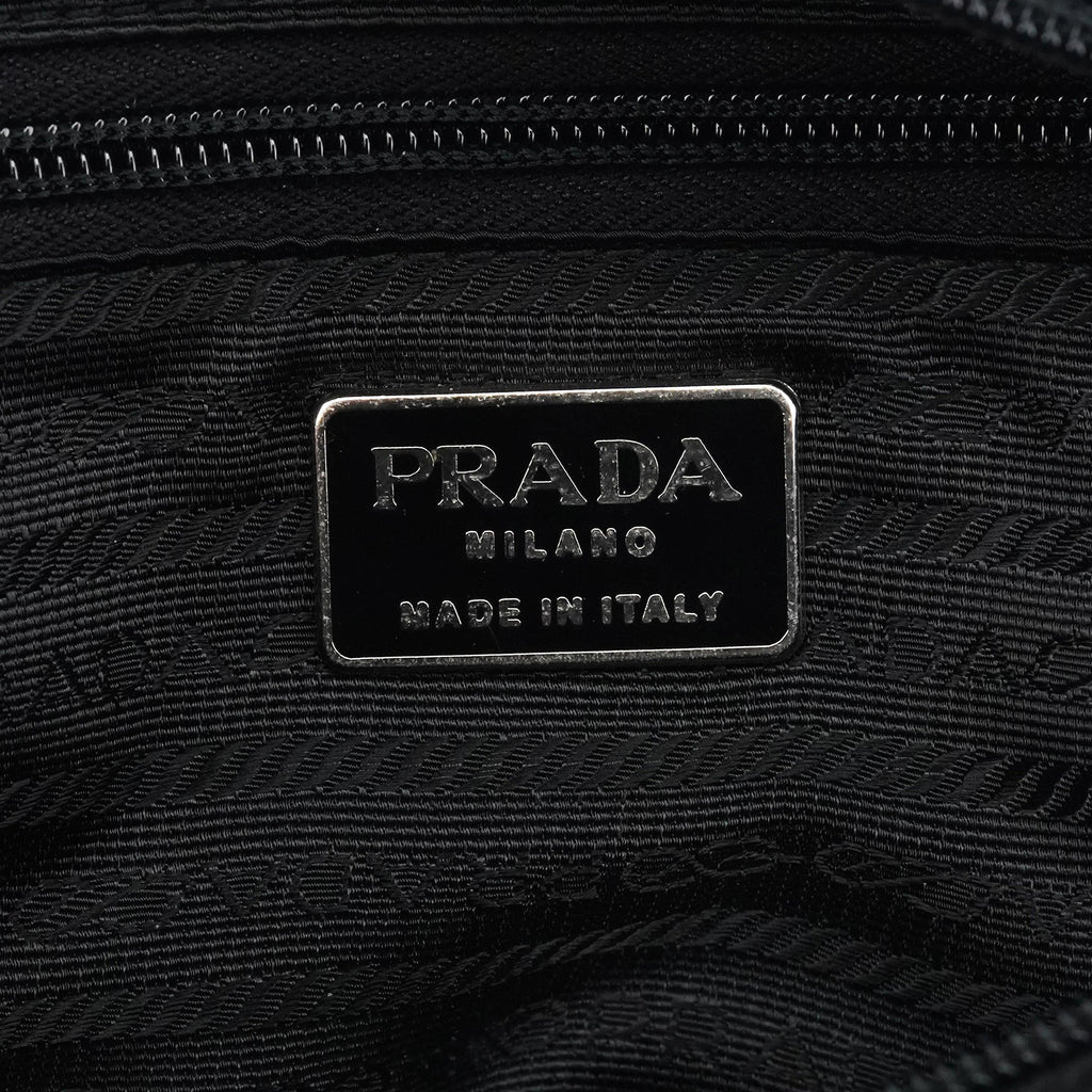 1996 Black Tessuto Swing Nylon Chain Shoulder Bag