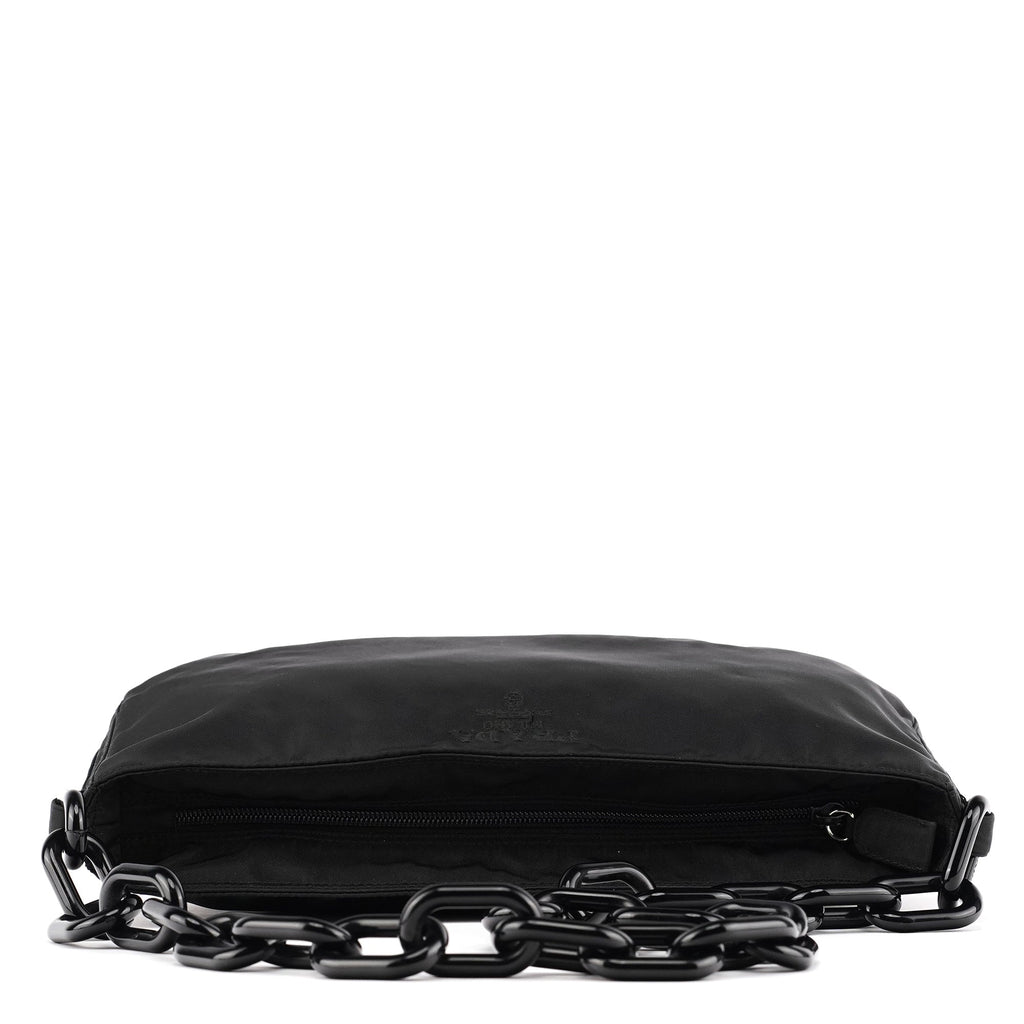 1996 Black Tessuto Swing Nylon Chain Shoulder Bag