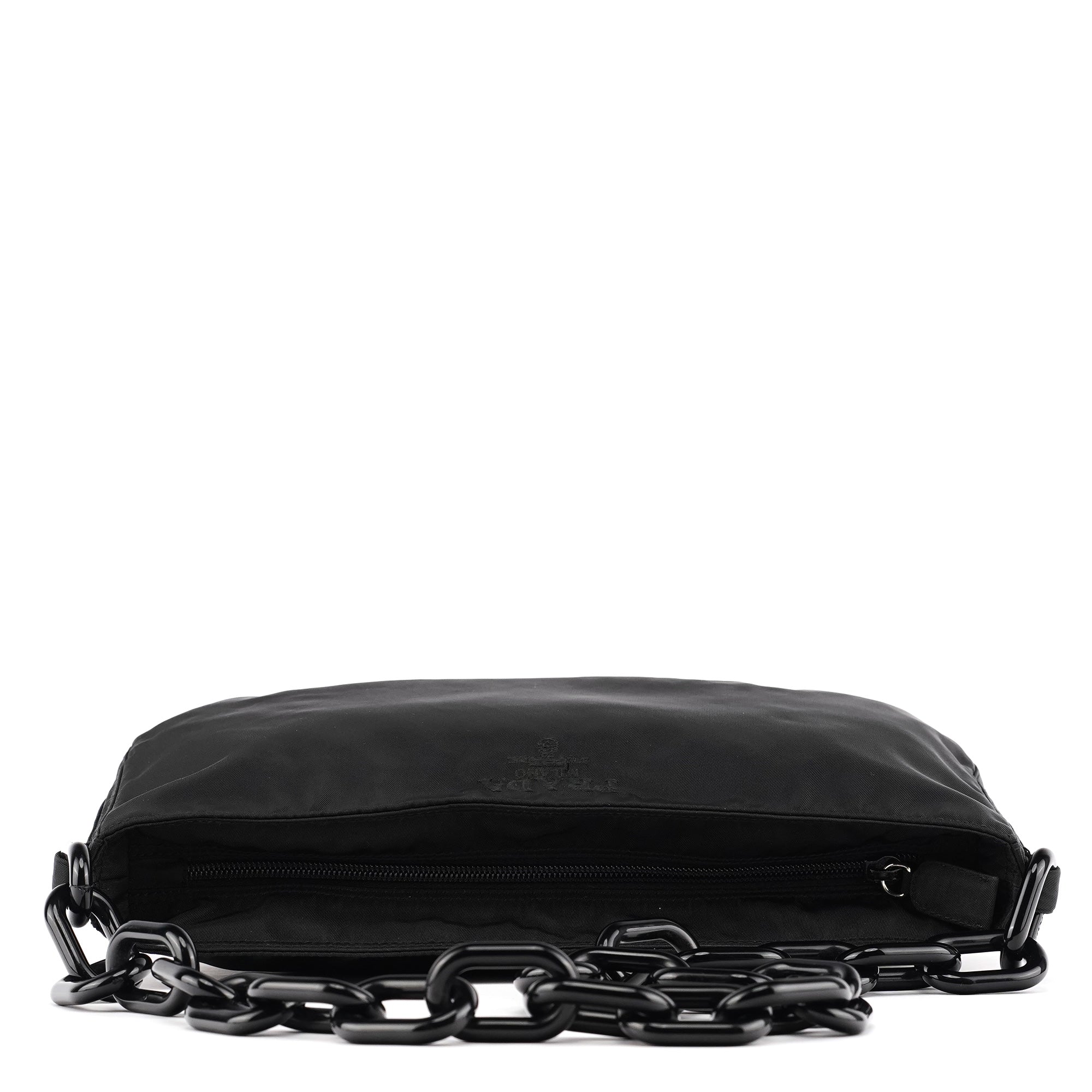 1996 Black Tessuto Swing Nylon Chain Shoulder Bag