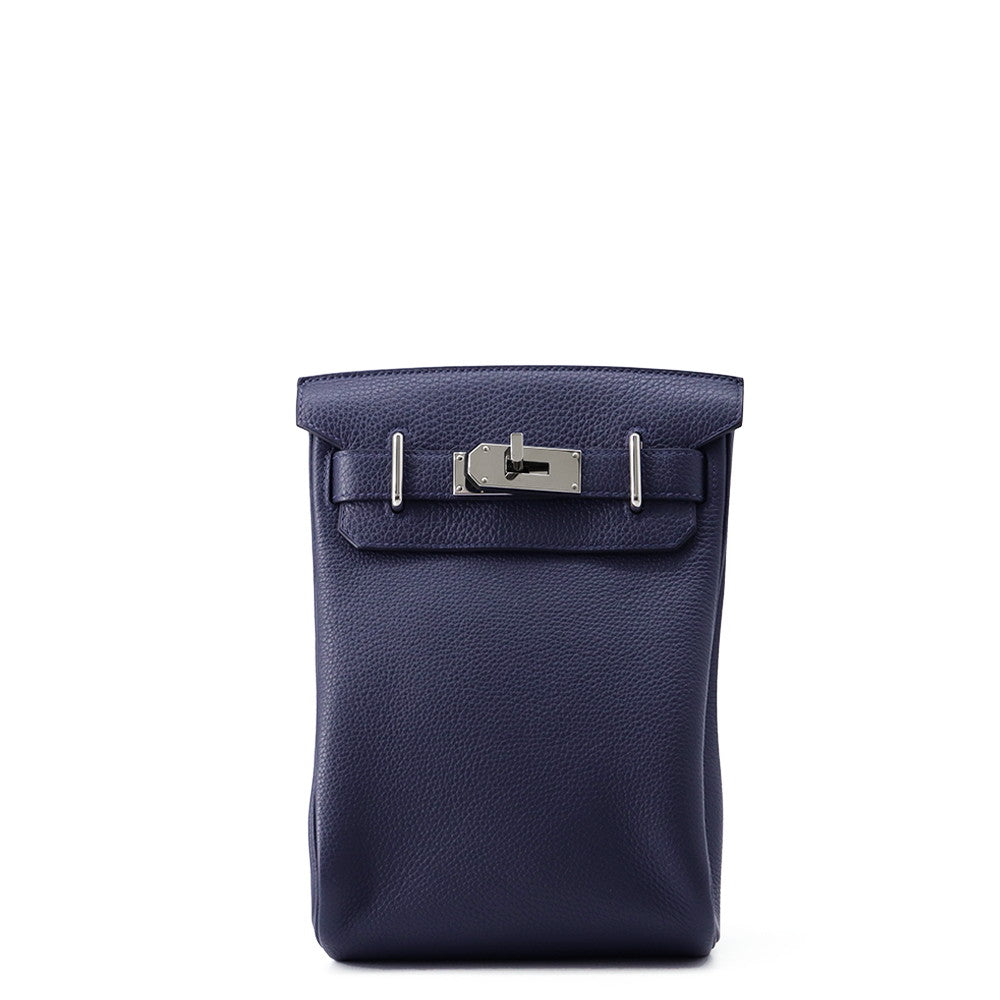 HERMES Kelly Akkad Blue Nuit Togo Leather Size PM